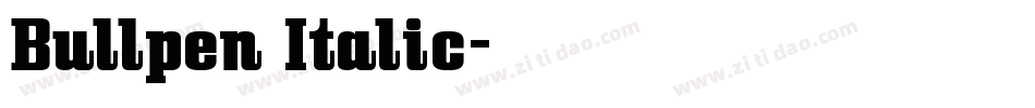 Bullpen Italic字体转换